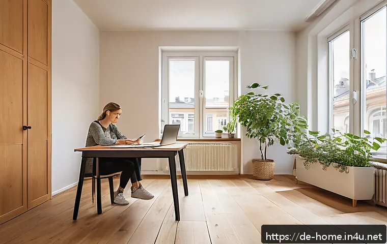 주택관리사 시험 공부법 베스트 5 - A modern study room scene in a cozy German apartment with a young adult focused on efficient time ma...